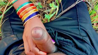 Desi guy and hot maid sex in home garden Video