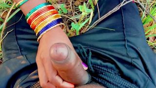 Desi guy and hot maid sex in home garden Video