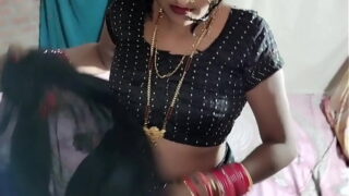 Indian Bengali black saree house maid fucking hot pussy Video