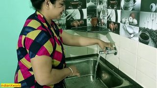 Indian Mallu maid amateur fucked by owner in kitchen sex video Video
